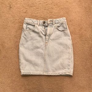 American Apparel denim mini skirt
